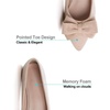 image:imageHee grand Womens Bow Ballet Flats Pointed Toe Slip On Comfortable Flat Shoes for Casual Dressy WearBeige
