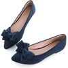 image:imageHee grand Womens Bow Ballet Flats Pointed Toe Slip On Comfortable Flat Shoes for Casual Dressy WearBlue