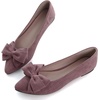image:imageHee grand Womens Bow Ballet Flats Pointed Toe Slip On Comfortable Flat Shoes for Casual Dressy WearDusty Pink