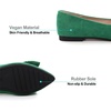image:imageHee grand Womens Bow Ballet Flats Pointed Toe Slip On Comfortable Flat Shoes for Casual Dressy WearGrass Green