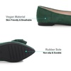 image:imageHee grand Womens Bow Ballet Flats Pointed Toe Slip On Comfortable Flat Shoes for Casual Dressy WearGreen