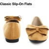 image:imageHee grand Womens Bow Ballet Flats Pointed Toe Slip On Comfortable Flat Shoes for Casual Dressy WearKhaki