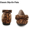 image:imageHee grand Womens Bow Ballet Flats Pointed Toe Slip On Comfortable Flat Shoes for Casual Dressy WearLeopard Brown
