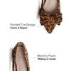 image:imageHee grand Womens Bow Ballet Flats Pointed Toe Slip On Comfortable Flat Shoes for Casual Dressy WearLeopard Brown