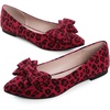 image:imageHee grand Womens Bow Ballet Flats Pointed Toe Slip On Comfortable Flat Shoes for Casual Dressy WearLeopard Red