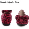 image:imageHee grand Womens Bow Ballet Flats Pointed Toe Slip On Comfortable Flat Shoes for Casual Dressy WearLeopard Red