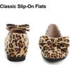 image:imageHee grand Womens Bow Ballet Flats Pointed Toe Slip On Comfortable Flat Shoes for Casual Dressy WearLeopard Yellow