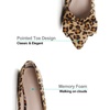 image:imageHee grand Womens Bow Ballet Flats Pointed Toe Slip On Comfortable Flat Shoes for Casual Dressy WearLeopard Yellow