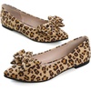 image:imageHee grand Womens Bow Ballet Flats Pointed Toe Slip On Comfortable Flat Shoes for Casual Dressy WearLeopard Yellow