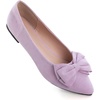 image:imageHee grand Womens Bow Ballet Flats Pointed Toe Slip On Comfortable Flat Shoes for Casual Dressy WearLight Purple