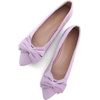 image:imageHee grand Womens Bow Ballet Flats Pointed Toe Slip On Comfortable Flat Shoes for Casual Dressy WearLight Purple