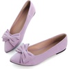 image:imageHee grand Womens Bow Ballet Flats Pointed Toe Slip On Comfortable Flat Shoes for Casual Dressy WearLight Purple
