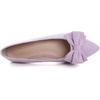 image:imageHee grand Womens Bow Ballet Flats Pointed Toe Slip On Comfortable Flat Shoes for Casual Dressy WearLight Purple