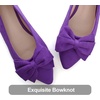image:imageHee grand Womens Bow Ballet Flats Pointed Toe Slip On Comfortable Flat Shoes for Casual Dressy WearPurple