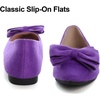 image:imageHee grand Womens Bow Ballet Flats Pointed Toe Slip On Comfortable Flat Shoes for Casual Dressy WearPurple