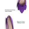 image:imageHee grand Womens Bow Ballet Flats Pointed Toe Slip On Comfortable Flat Shoes for Casual Dressy WearPurple