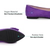 image:imageHee grand Womens Bow Ballet Flats Pointed Toe Slip On Comfortable Flat Shoes for Casual Dressy WearPurple