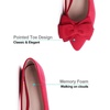 image:imageHee grand Womens Bow Ballet Flats Pointed Toe Slip On Comfortable Flat Shoes for Casual Dressy WearRed