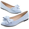 image:imageHee grand Womens Bow Ballet Flats Pointed Toe Slip On Comfortable Flat Shoes for Casual Dressy WearSky Blue