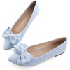 image:imageHee grand Womens Bow Ballet Flats Pointed Toe Slip On Comfortable Flat Shoes for Casual Dressy WearSky Blue