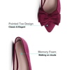 image:imageHee grand Womens Bow Ballet Flats Pointed Toe Slip On Comfortable Flat Shoes for Casual Dressy WearWine Red