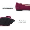 image:imageHee grand Womens Bow Ballet Flats Pointed Toe Slip On Comfortable Flat Shoes for Casual Dressy WearWine Red