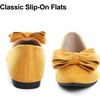 image:imageHee grand Womens Bow Ballet Flats Pointed Toe Slip On Comfortable Flat Shoes for Casual Dressy WearYellow