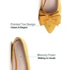 image:imageHee grand Womens Bow Ballet Flats Pointed Toe Slip On Comfortable Flat Shoes for Casual Dressy WearYellow