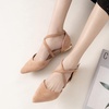 image:imageHee grand Womens Closed Pointed Toe Flats Ankle Strap Comfortable Low Heel Suede Dress Shoes Office Work Shoes Pumps030apricot