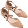 image:imageHee grand Womens Closed Pointed Toe Flats Ankle Strap Comfortable Low Heel Suede Dress Shoes Office Work Shoes Pumps030apricot