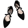 image:imageHee grand Womens Closed Pointed Toe Flats Ankle Strap Comfortable Low Heel Suede Dress Shoes Office Work Shoes Pumps030black