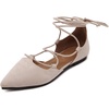 image:imageHee grand Womens Closed Pointed Toe Flats Ankle Strap Comfortable Low Heel Suede Dress Shoes Office Work Shoes Pumps031beige