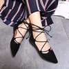 image:imageHee grand Womens Closed Pointed Toe Flats Ankle Strap Comfortable Low Heel Suede Dress Shoes Office Work Shoes Pumps031black
