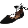 image:imageHee grand Womens Closed Pointed Toe Flats Ankle Strap Comfortable Low Heel Suede Dress Shoes Office Work Shoes Pumps031black