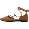 image:imageHee grand Womens Closed Pointed Toe Flats Ankle Strap Comfortable Low Heel Suede Dress Shoes Office Work Shoes Pumps031brown