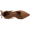image:imageHee grand Womens Closed Pointed Toe Flats Ankle Strap Comfortable Low Heel Suede Dress Shoes Office Work Shoes Pumps031brown