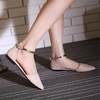 image:imageHee grand Womens Closed Pointed Toe Flats Ankle Strap Comfortable Low Heel Suede Dress Shoes Office Work Shoes Pumps033beige