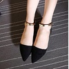 image:imageHee grand Womens Closed Pointed Toe Flats Ankle Strap Comfortable Low Heel Suede Dress Shoes Office Work Shoes Pumps033black