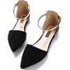 image:imageHee grand Womens Closed Pointed Toe Flats Ankle Strap Comfortable Low Heel Suede Dress Shoes Office Work Shoes Pumps033black