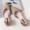 image:imageHee grand Womens Closed Pointed Toe Flats Ankle Strap Comfortable Low Heel Suede Dress Shoes Office Work Shoes Pumps208apricot Pink