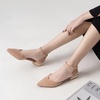 image:imageHee grand Womens Closed Pointed Toe Flats Ankle Strap Comfortable Low Heel Suede Dress Shoes Office Work Shoes Pumps208apricot Pink