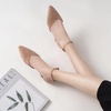 image:imageHee grand Womens Closed Pointed Toe Flats Ankle Strap Comfortable Low Heel Suede Dress Shoes Office Work Shoes Pumps208apricot Pink