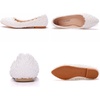 image:imageHee grand Womens Crystal White Wedding Shoes Rhinestone Beaded Pointed Toe Slip On Ballet Flats Shoes for Bride and Bridesmaid5white