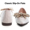 image:imageHee grand Womens Crystals Shoes Bowknot Pointed Toe Rhinestones Wedding Dress Shoes159apricot