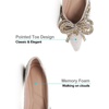 image:imageHee grand Womens Crystals Shoes Bowknot Pointed Toe Rhinestones Wedding Dress Shoes159apricot