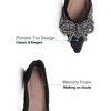 image:imageHee grand Womens Crystals Shoes Bowknot Pointed Toe Rhinestones Wedding Dress Shoes159black