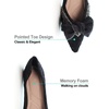 image:imageHee grand Womens Crystals Shoes Bowknot Pointed Toe Rhinestones Wedding Dress Shoes161black