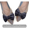 image:imageHee grand Womens Crystals Shoes Bowknot Pointed Toe Rhinestones Wedding Dress Shoes161blue