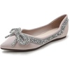 image:imageHee grand Womens Crystals Shoes Bowknot Pointed Toe Rhinestones Wedding Dress Shoes192apricot