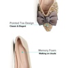 image:imageHee grand Womens Crystals Shoes Bowknot Pointed Toe Rhinestones Wedding Dress Shoes440apricot